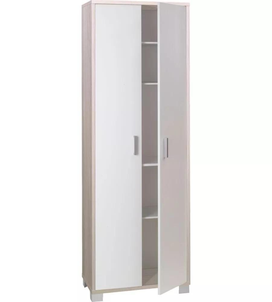 MOBILE 2 ANTE OLMO E BIANCO, 63X183X34 CM